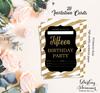 Darling Souvenir Black Birthday Invitation Card Printable Elegant Fill or Write In Blank Party приглашает 28 шт. 5x7