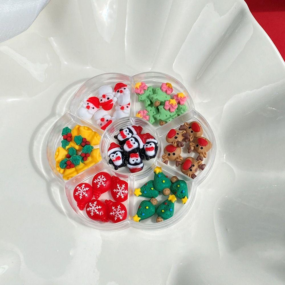 Снеговик DIY Нейл-арт Украшение Санта-Клауса Рождественское Украшение Ногтей Женщины