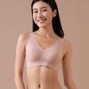 A B C Cup Bra Semi-fixed Cup Small Wave Women's Lingerie Teen Tank Top Seamless Bra Large Breasts Show Small Beauty Back 5A Antibacterial Jelly