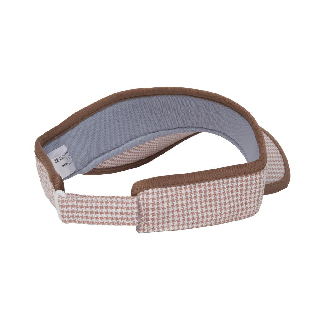 Golf Sun Visor FR [New Balance] Women's (Houndstooth Pattern/Size Adjustable) / 012-4187502 040_Beige