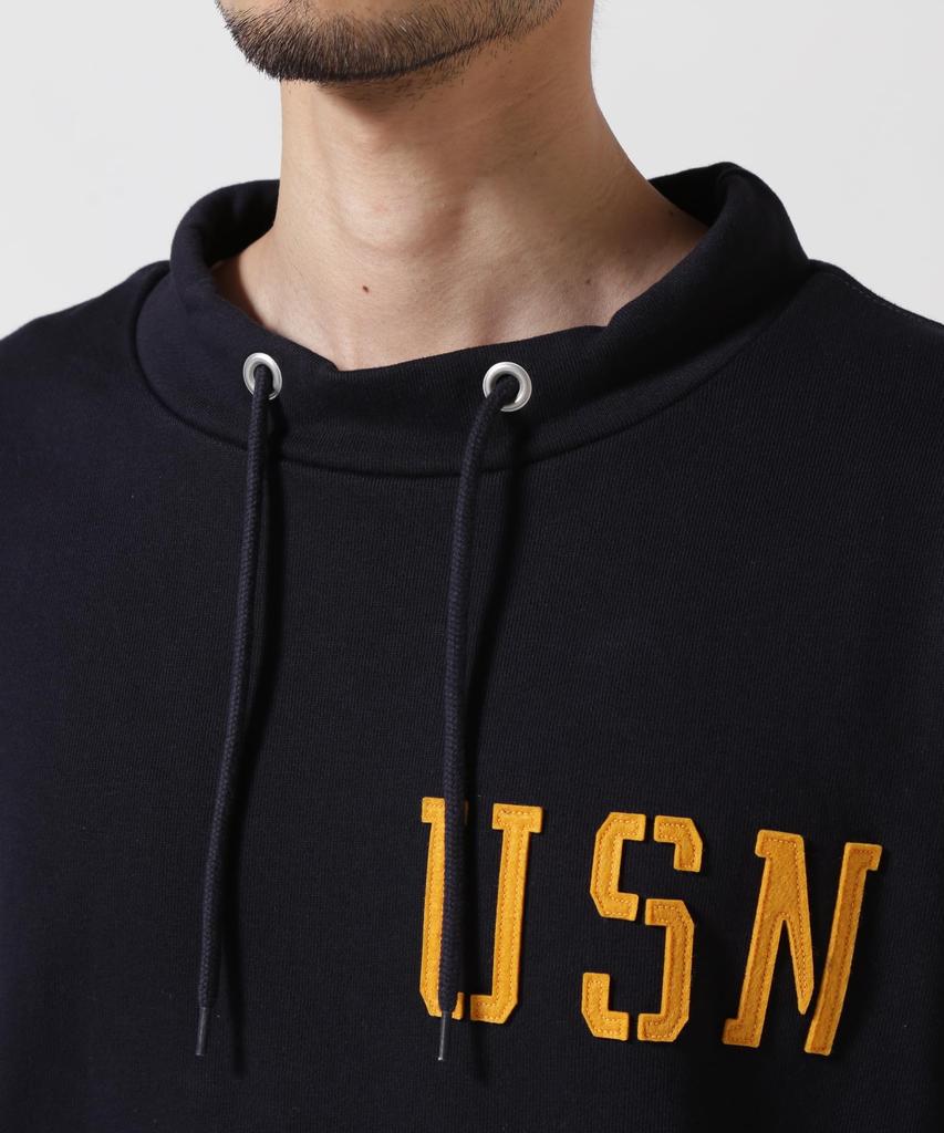 AVIREX Official Store Exclusive US.NAVY MOCK NECK SWEAT Men's 2XL 120 Navy 783-5132012