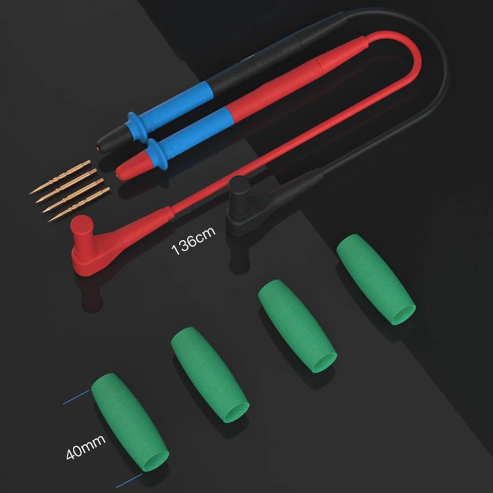 For Electronic Testing Black And Red Multimeter Test Probes Digital Multimeter Accessories Heat-Resistant Design For Multimeters