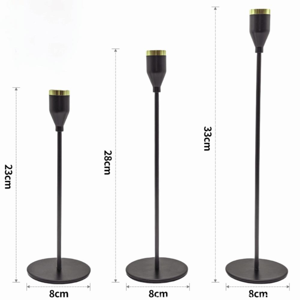 3 шт./комплект Металлические подсвечники Винтажные Простые в использовании Подсвечники для тонких свечей Элегантная металлическая подставка для свечей Свадебный декор