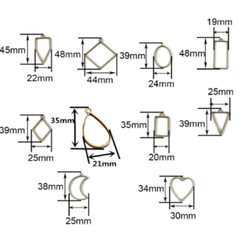 10 шт./лот сплава подвески шармы полые формы рамка Diy Crafts Handmade ободок Mold