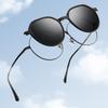 Magnetic Suction Retro Titanium Myopia Glasses with Polarized Gray Sunglasses - Ultra-Light Frame for Small Faces