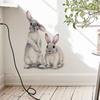 Two Cute Rabbits Wall Stickers Children's Kids Room Home Decoration Removable Wallpaper Living Room Bedroom Mural Bunny Decals 2025
