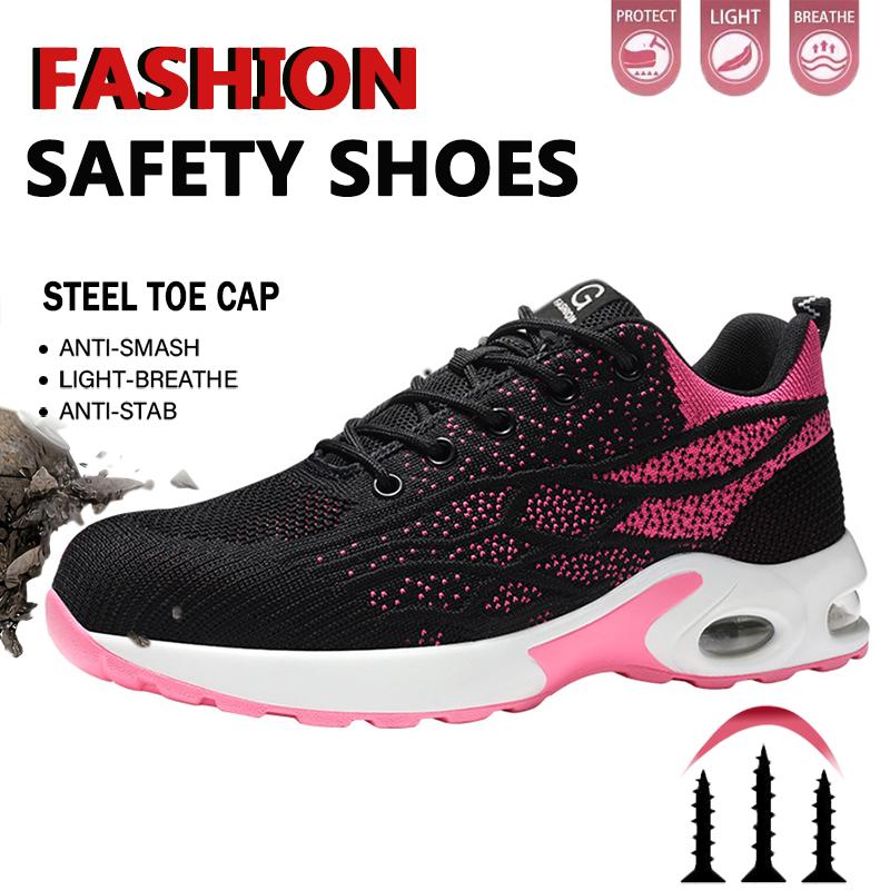 Рабочая обувь с металлическим подноском, противоударная и устойчивая к проколам, мужская, неубиваемая, мужские защитные кроссовки, легкие, нескользящие