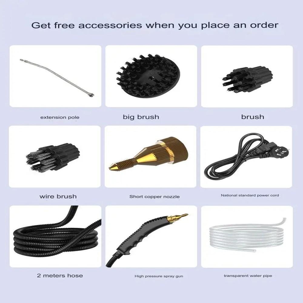 Многофункциональная паровая чистящая машина - высокое давление и высокая температура для кухонных вытяжек, ванных комнат, кондиционеров