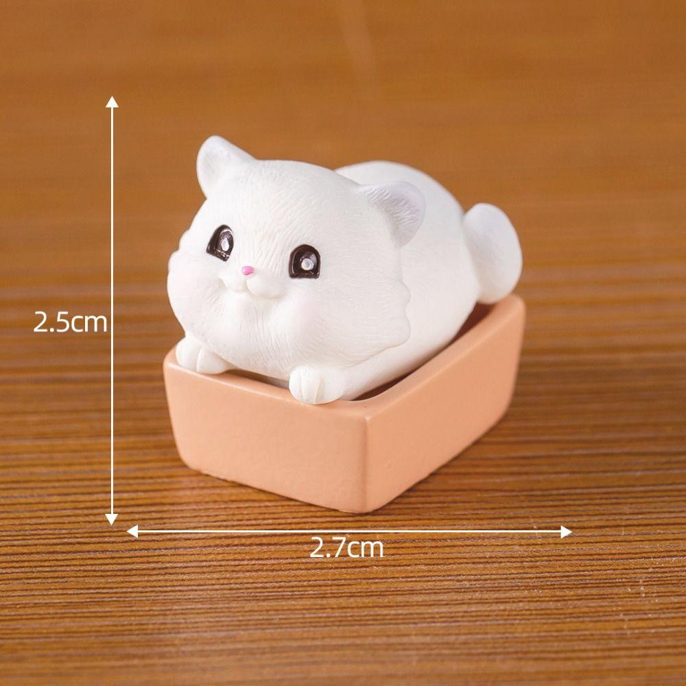 Party Supplies Cute Mini Cat Figurines DIY Resin Crafts Cat Statue Cartoon Kitten Figurines Miniature Car Accessories
