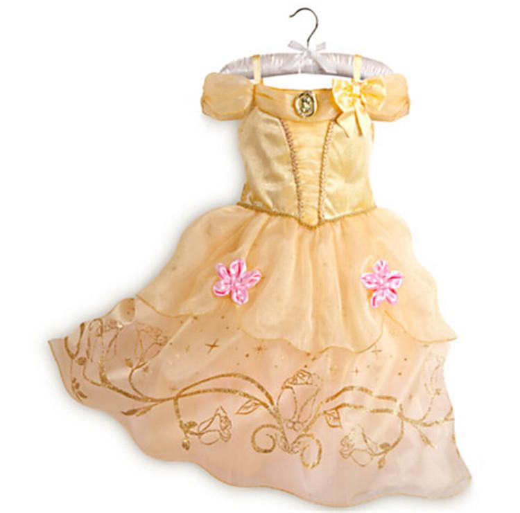 Kids Princess Costume Girls Elsa Anna Dress Carnival Cosplay Snow White Aurora Moana Rapunzel Mermaid Belle Party Outfits