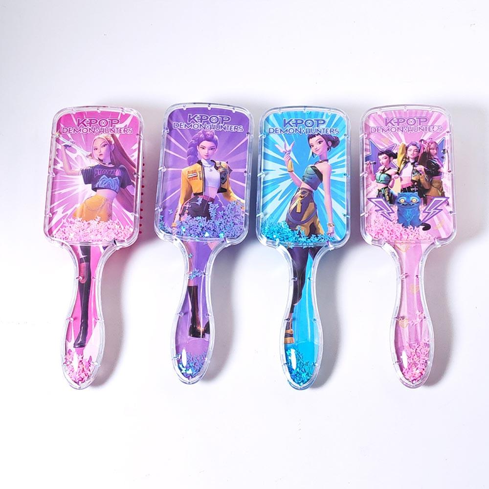 1/4PCS KPop Demon Hunters Comb Cartoon Rumi Mira Zoey Air Cushion Massage Comb Anime Peripheral Student Comb Girl Gifts