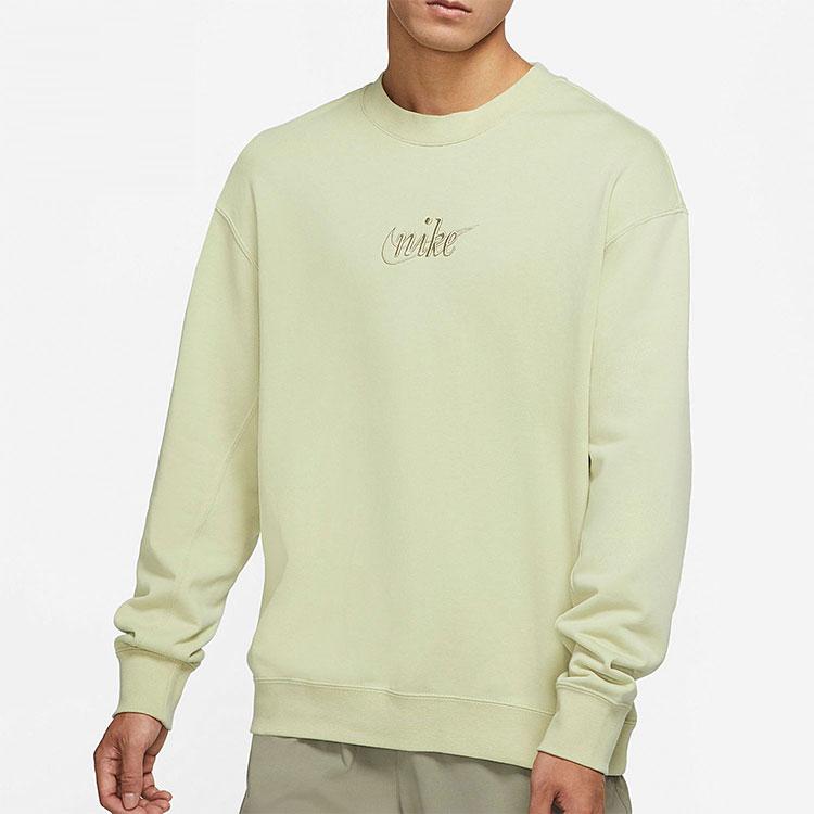 Nike Спортивный пуловер с вышитым логотипом, мужские топы, зеленый DR7836-371