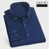 New Men's Long Sleeve Button-Down Shirt: Business Solid Color Korean Slim Fit Professional Casual Wear