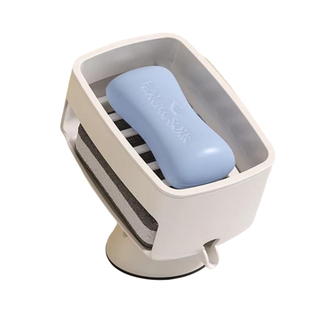 Самосливная портативная мыльница Портативный контейнер для мыла для ванной комнаты Мыльница на присоске Держатель для мыла Раковина