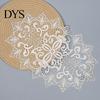 Decorative Table Covers for Weddings White Lace Doily, Elegant Retro Placemat, Embroidered Small Round Placemats Jewelry Trays Mat, Rectangular