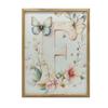 Letter "F" In Bloom - Decorative Poster Letter "F" In Bloom - Decorative Poster, 40X50 Cm, Gold Aluminum Frame, 230 Gsm Matte Paper