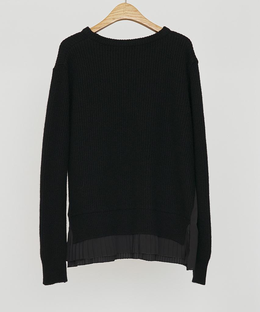 MANUELLE ET GUILLAUME Alpaca Pleats Knit Real Black