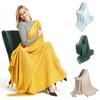 Blanket Solid Blanket Office Tassel Shawl Air Conditioning Blanket Sofa Cover Runner Color Knitted