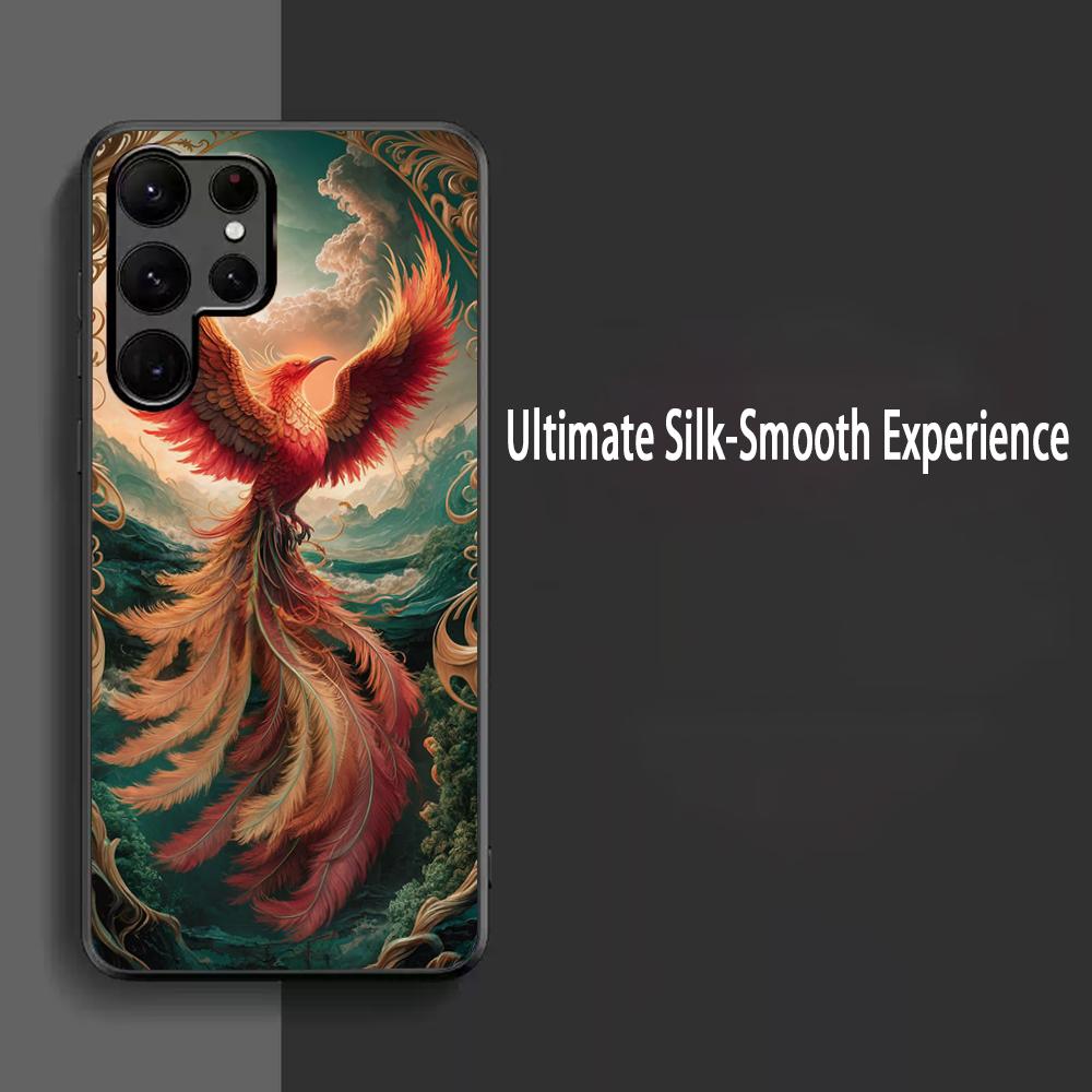 Классический крутой дизайн Феникс Чехол для телефона Для Samsung Galaxy S25 S24 S23 S22 S21 S20 Plus Ultra Note20 Ограниченный Мягкий Черный