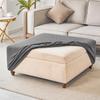 T-Shape Jacquard Square Stool Cover Ottoman Stool Cover Elastic Sofa Footrest Slipcovers for Living Room Office Home Decor