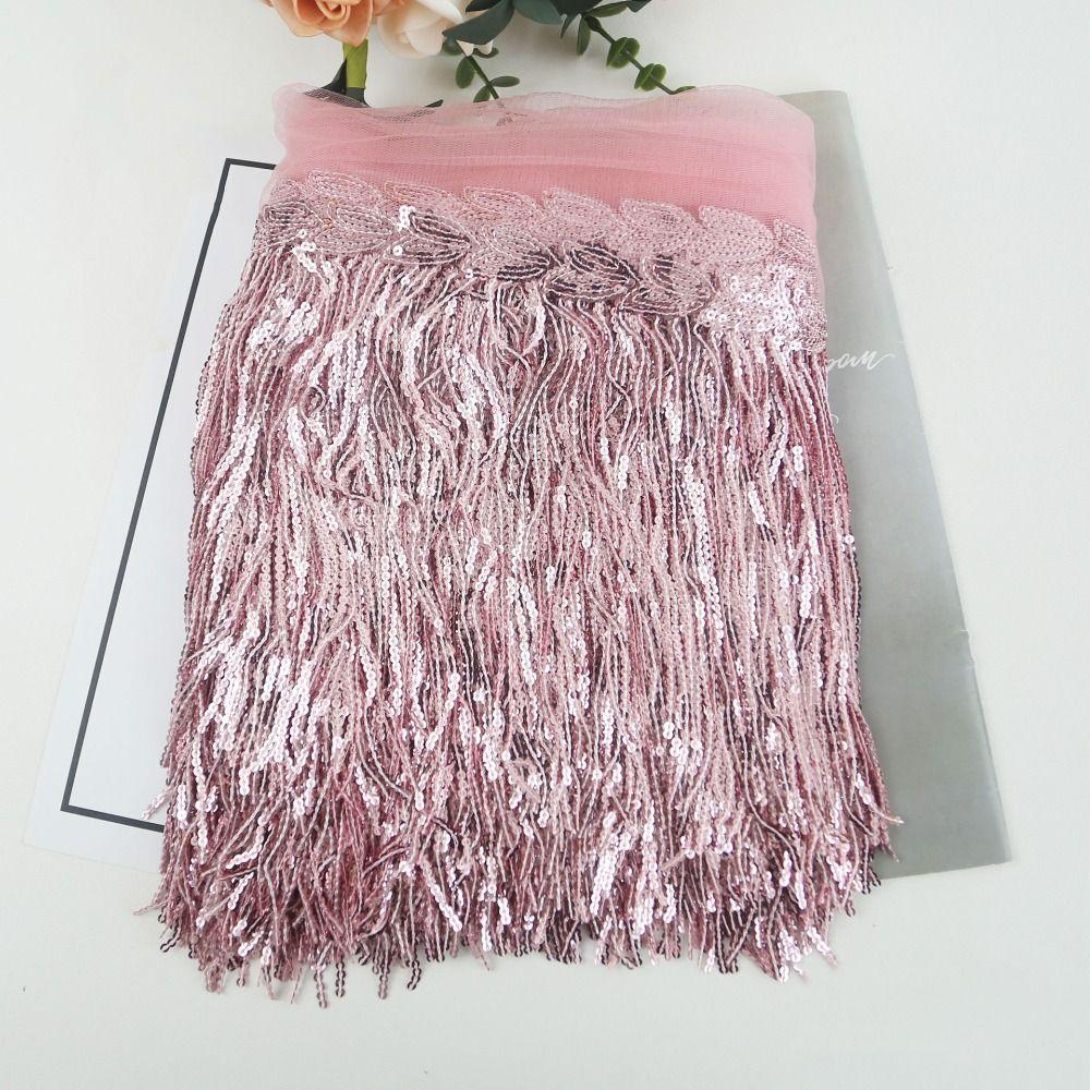10 Yards 20cm Width Sequin Tassel Fringe DIY Accessories Decorative Trimmings  Dress Trimming