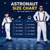 Strap Spaceman Jumpsuit Zip Closure Spacesuit Outfit Astronaut Costume Bodysuit  Halloween Party