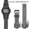 GBD 200 Браслет для часов Для G-SHOCK Casio GBD-200-1A GBD-200RD-4 Мягкий силикон Серый Черный Ремешок для часов Водонепроницаемый Спортивный ремешок