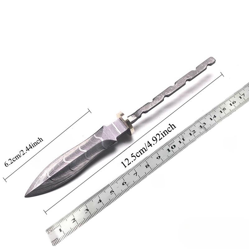 Сделай сам Полуфабрикат Дамасская сталь Узор Чайная игла Нож Заготовки для DIY Нож для пуэра и темного чая Банк