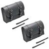 Karim Motorcycle Side Touring Small Item Tool PU Large Set of 2 Set of Bags, Bags, Storage, Pouch, Bag, Mountable, Waterproof, Leather, Black,
