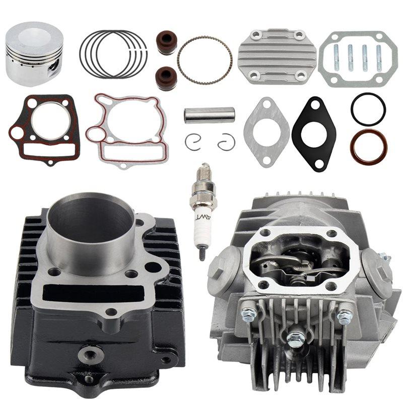 Motorcycle Cylinder Head Barrel Piston Kit Replacement Set 52.4Mm For 110Cc For 110 WS110 C110 ATV UTV
