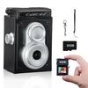 Mini Retro Digital Toy Camera with Photo and Video 1080P Mini Camera with 32GB Perfect for School and Black Keychain, Capability, 1.3-inch Screen,