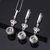 Jewelry Zircon Micro Inlaid Women's Light Luxury Fashionable Pearl Pendant Set Design Simple Earring Set Holiday Gift