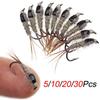 5-30Pcs Fast Sinking Black Back Rabbit Ear Wire Tungsten Bead Head Nymph Flies Trout Fly Fishing Lures #10