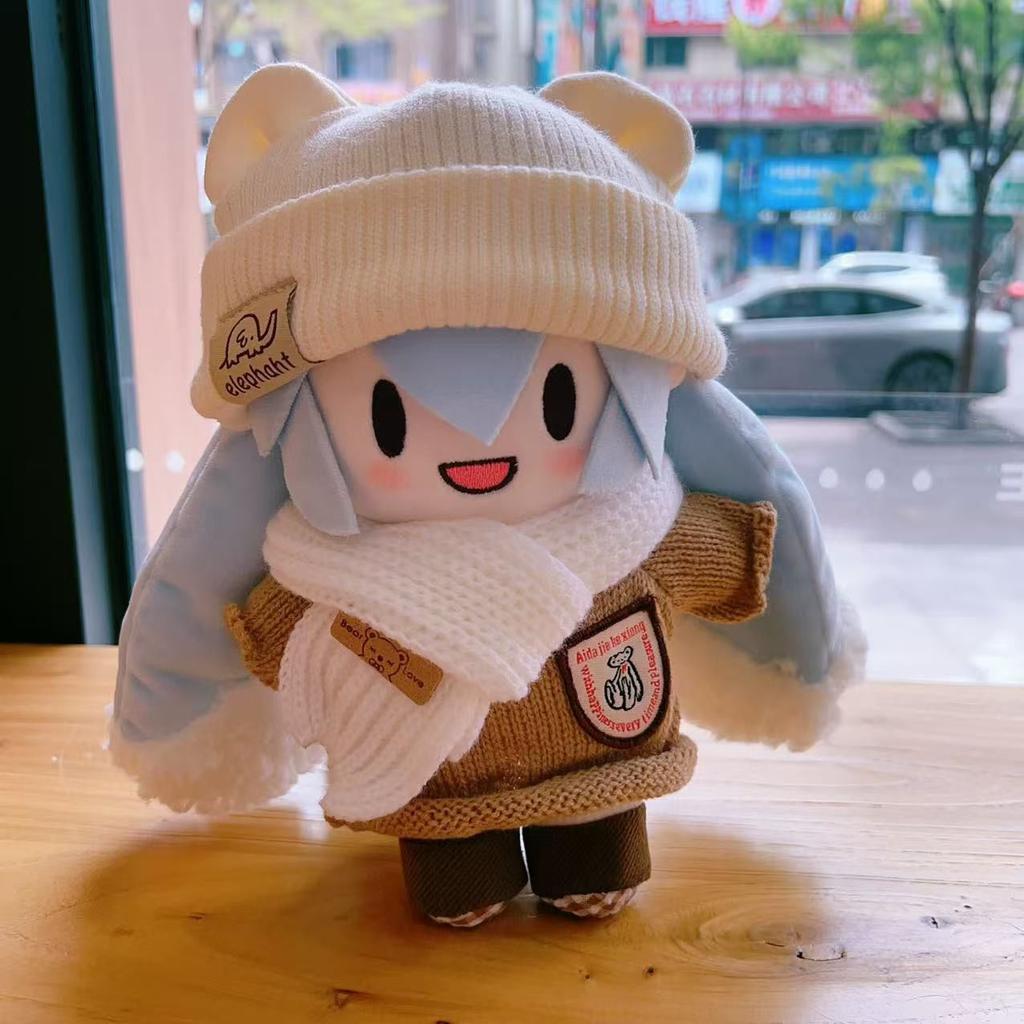 Kawaii Hatsune Miku Snow Princess Anime Cartoon Plush Doll Dress-Up Hatsune Miku Fufu Cute Doll Christmas Gift