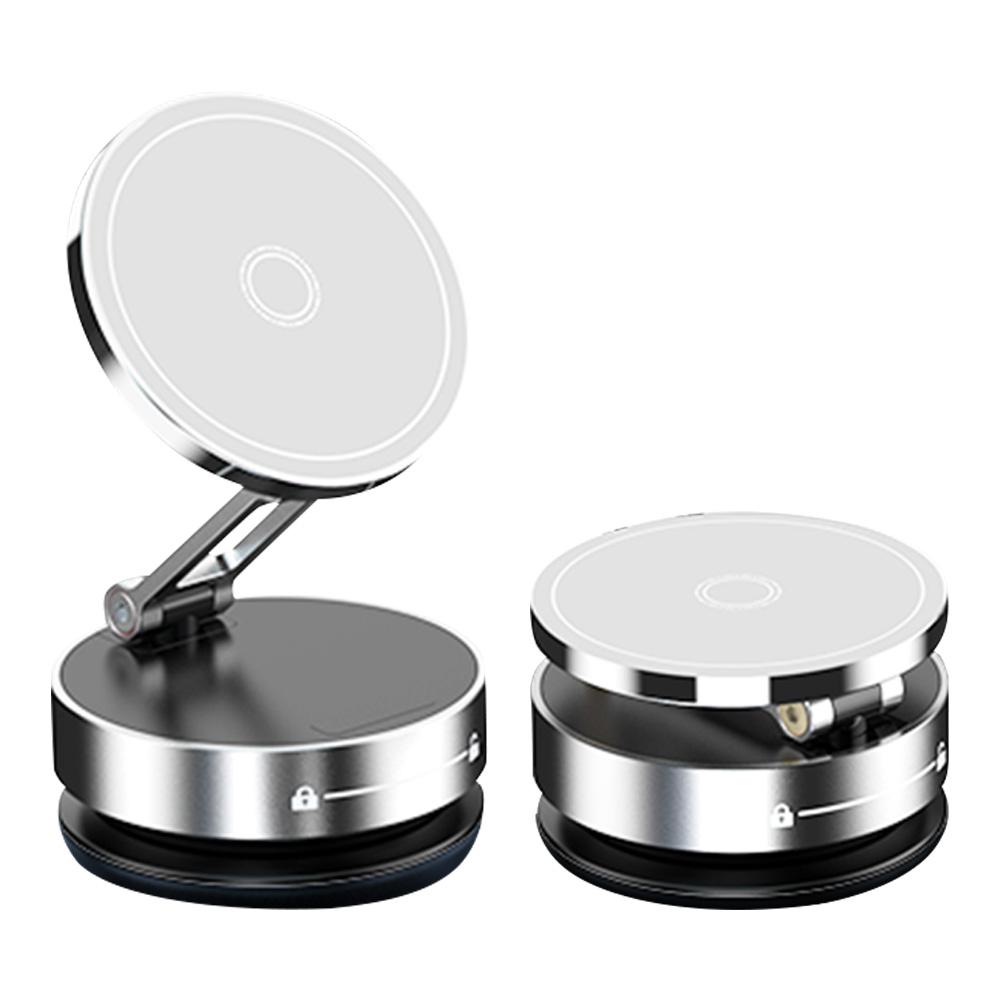 For Magsafe Mobile Phone Holder 360° Rotating Folding Car Magnetic Holder Vacuum Swivel Stand for iPhone 12 13 14 15 16 Pro Max