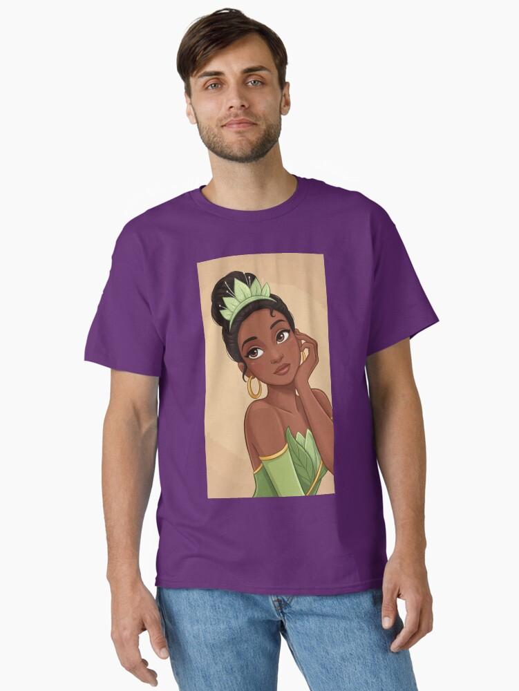 The Princess and the Frog Princess Tiana Elegant Green Fairytale Portrait Classic T-Shirt