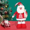 Рождественская кукла, плюшевая игрушка Санта-Клауса, снеговика, лося, с телескопической ногой для рождественского декора для дома, стола, камина, окна, сада