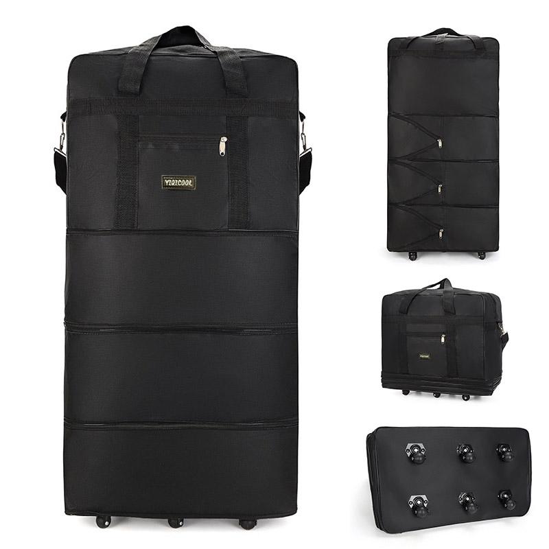 Водонепроницаемый чемодан из ткани Оксфорд, вместительная дорожная сумка, универсальная телескопическая складная сумка на колесах, сумка для авиаперевозок, сумка для багажа при переезде за границу
