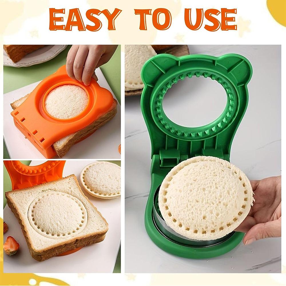 Резак для сэндвичей и упаковщик Сэндвичи для декрустера, сделанные своими руками, отлично подходят для завтрака, оранжевый