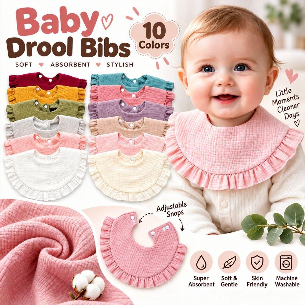 Absorbent Baby Bibs Cotton Saliva Towel New Burp Cloths Newborn