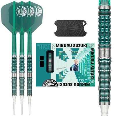 Target Japan THE MIRACLE GEN7 Сузуки Мирай Вольфрамовые Дартс-дротики 2BA с мягким наконечником, оперение формы 6 и Дартс-дротики Miracle 95% K-Flex Set, 21.5г, K-Flex
