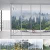 Лесной пейзаж в скандинавском стиле, оконная пленка, минималистский пейзаж, затемняющая пленка для ванной комнаты, солнцезащитная, статическая, матовая наклейка