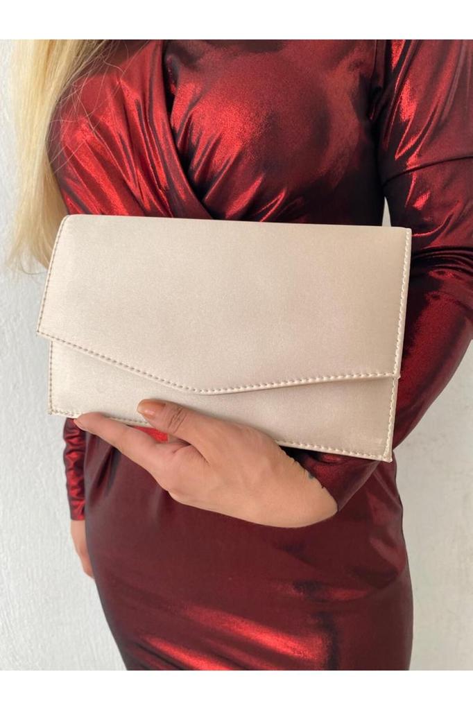 Women's Stylish and Useful Evening Dress Bag Satin Silver Evening Dress Bag Clutch Portfolio Strap Shoulder and Hand Bag 2023