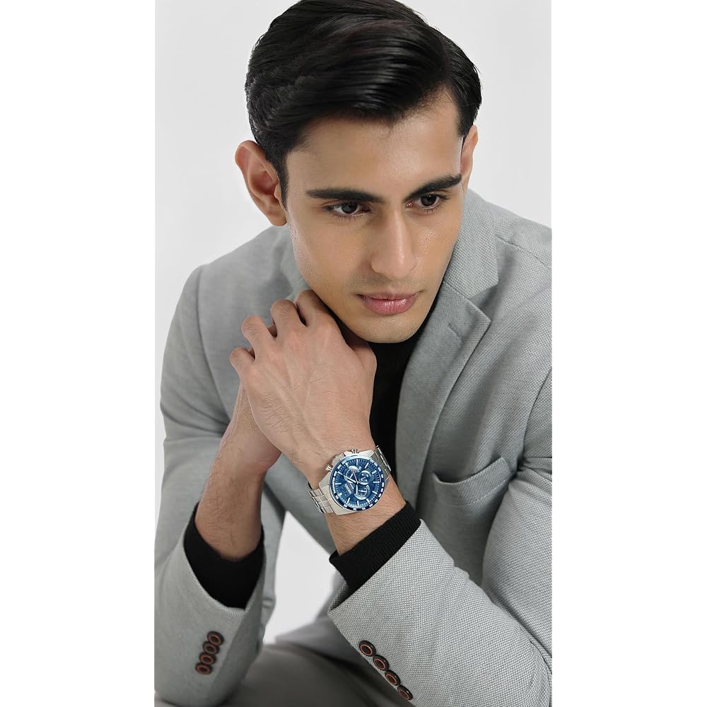 Seiko Часы Seiko Аналоговые Кварцевые Синий Циферблат SSB345P1 Хронограф Аналоговые Кварцевые Темно-синий Циферблат M...
