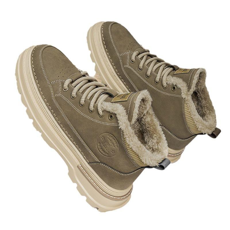 Ботинки Martin мужские летние бархатные термоботинки из хлопка мужские высокие кожаные ботинки кожаные ботинки на толстой подошве для отдыха на природе