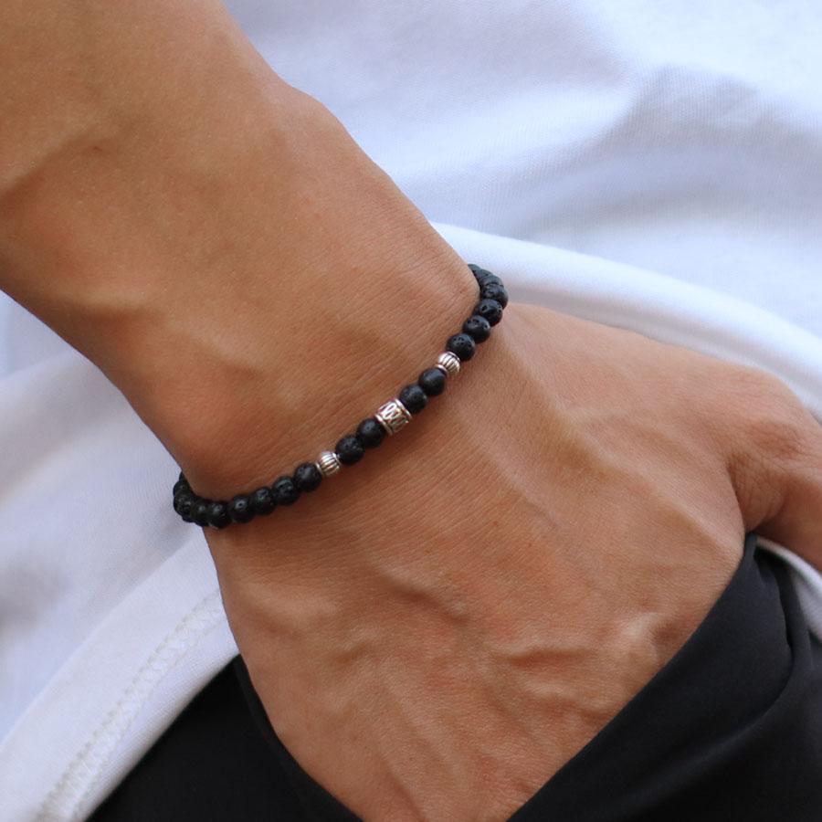 Натуральный красный камень 4 мм, браслет из бусин, мужские и женские модели, простые серебряные украшения, браслет из бисера, тонкий подарок в виде одного круга