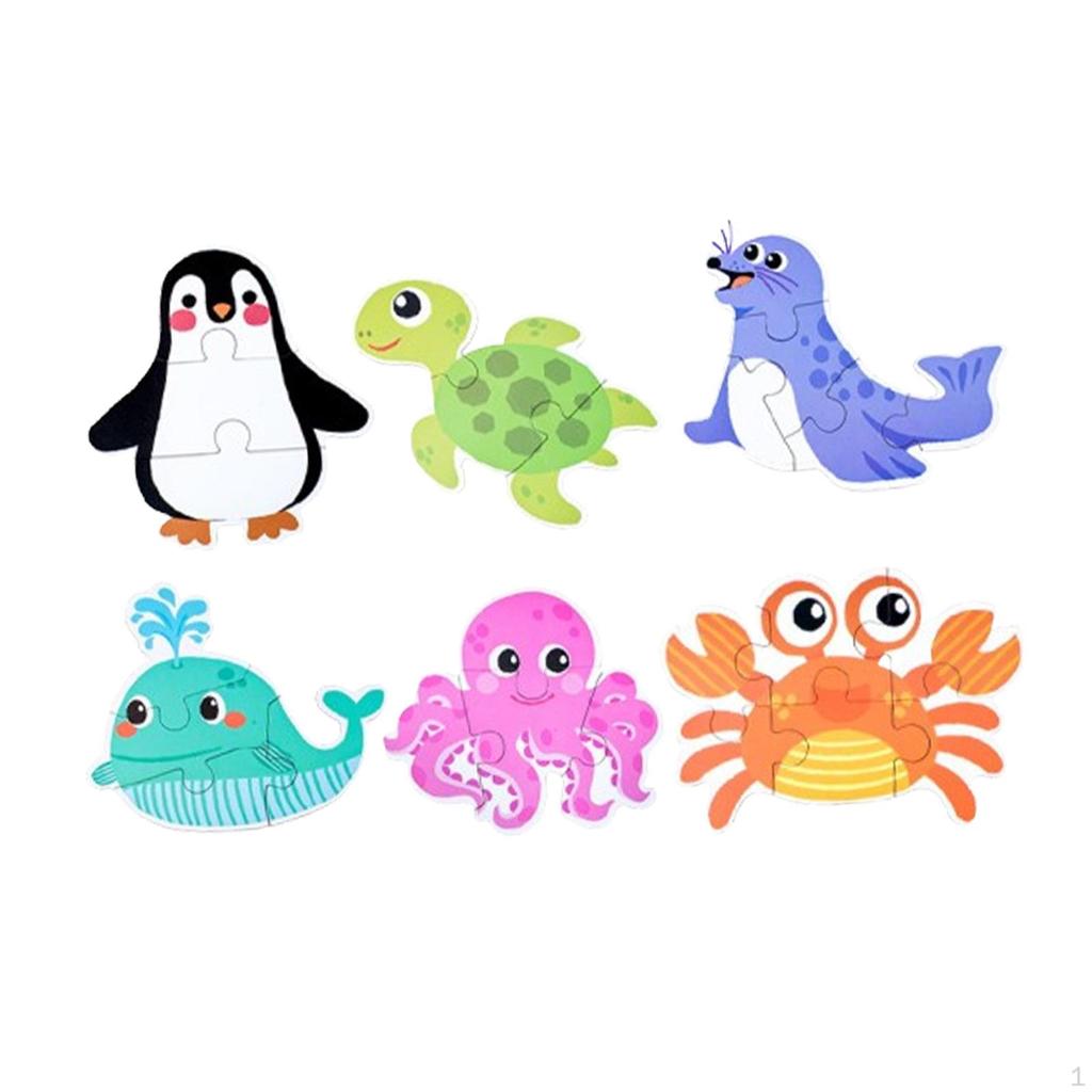 Мультяшный пазл Раннее образовательное распознавание игрушки Stem Toys Сопоставление фигур Монтессори для