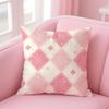 Colorful checkered pattern Cushion Cover Pillow Case Soft Skin Friendly Fabric Comfort  Concealed Zipper