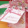 3D Pop Up Christmas Cards Pink Flamingo Holiday Greeting Cards Merry Christmas Gift Card for Boys Girls Men Women