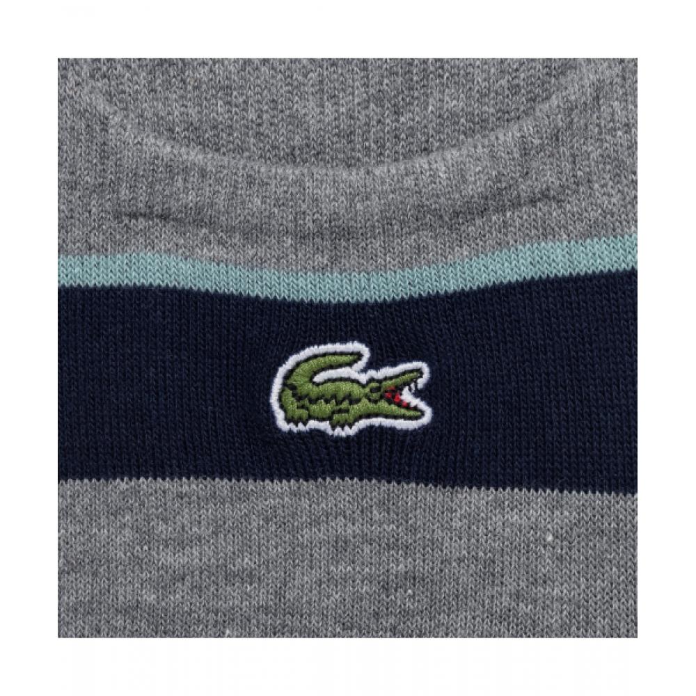 Lacoste Мужские полосатые поддельные носки [меланжевый серый]